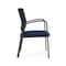 Lesro Newport Guest Chair Metal Frame, Charcoal, RF Blueberry Back, MD Ink Seat NP1101 - alternate 2